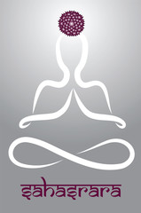 Symbolic yogi with Sahasrara chakra representation - 53048842