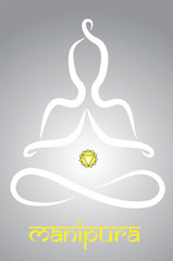 Symbolic yogi with Manipura chakra representation - 53048849