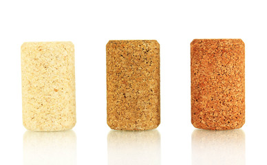 Wine corks isolated on white