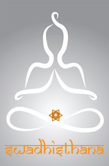 Symbolic yogi with Swadhisthana chakra representation - 53049063