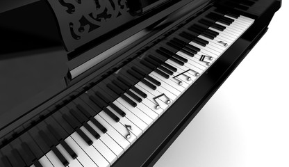 Musica pianoforte tastiera concerto note 3d