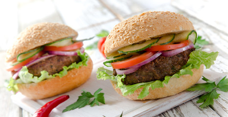Delicious hamburgers