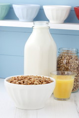 Delicious healthy cereal breakfast