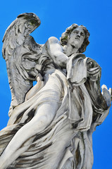 statue of the Angel with Garment and Dice, in Rome