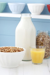Delicious healthy cereal breakfast