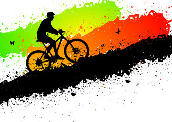 Fototapeta na wymiar Mountain bike abstract background