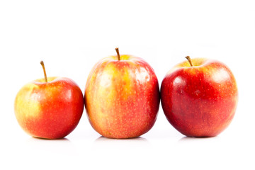 red apples isolated on white background