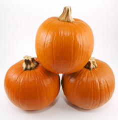 Stack of three pumpkins