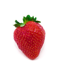 Isolated Strawberry on White Background