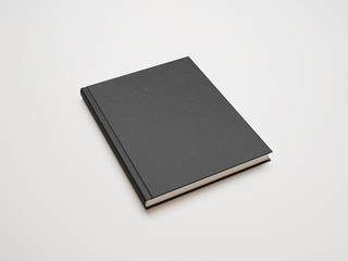 book with blank black cover