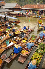 Fototapeta na wymiar Floating market, Thailand
