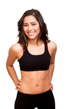 Beautiful fitness woman posing