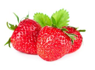Beautiful ripe red strawberries