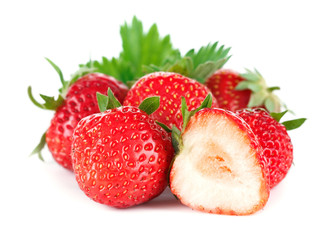Beautiful ripe red strawberries