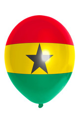 Balloon colored in  national flag of ghana