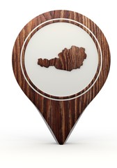 3d render of a natural compass sign on a set of wooden  markers