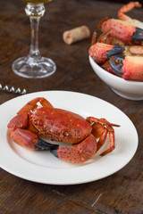 Boiled crabs