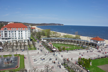 aerial view of famous spa resort at the seaside, Sopot, Poland - 53059612