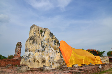 Ruined Old Temple of Ayuthaya, Thailand,