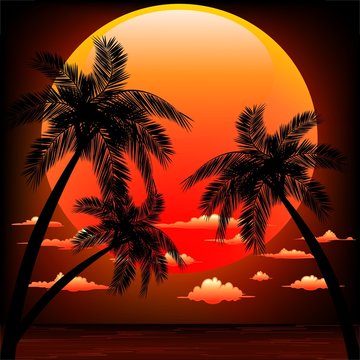 Sunset on Tropical Seascape-Tramonto Sul Mare dei Tropici
