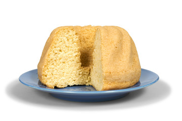 Cake isolated on white with clipping path