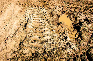 Tractor tracks for background