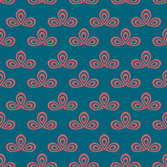 Red and blue ornamental pattern