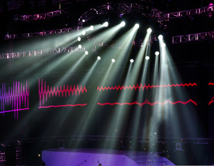 Vektor-Bühnenscheinwerfer mit Laserstrahlen