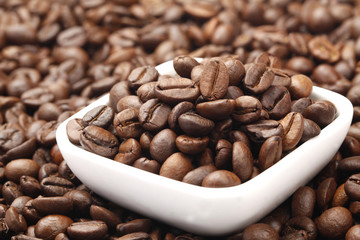 Coffee Beans in square Bowl