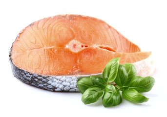 Salmon with basil