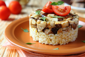 risotto with roasted mushrooms