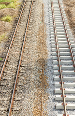 Fototapeta premium Old and new railway