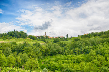 Fototapeta na wymiar Wioska HDR w Goriska Brda, Słowenia