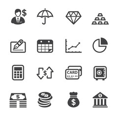 Finance Icons with White Background