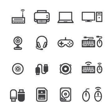 Computer Icons with White Background