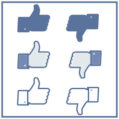 Like dislike symbols