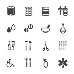 Medical Icons with White Background