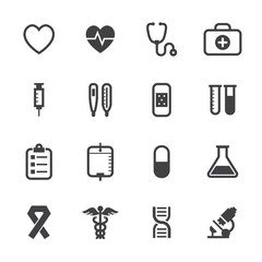 Medical Icons with White Background