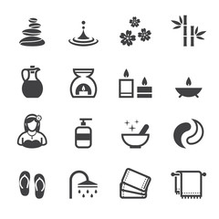 Spa Icons with White Background