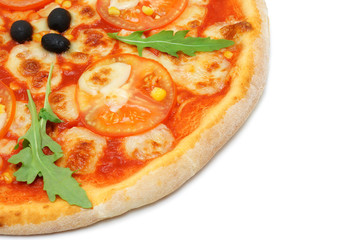 vegetarian pizza with  tomato