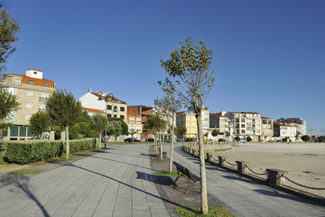Maritime promenade, O Grove, Pontevedra, Galicia, Spain