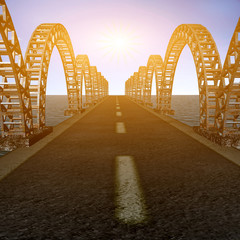 the view of old bridge for adv or others purpose use