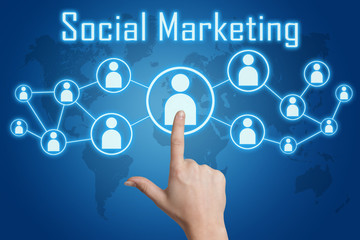 pressing social marketing icon