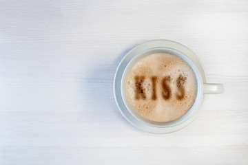 Morning coffee with a message of love