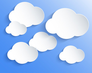 Vector cloud design element with place for your text. Eps10