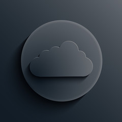 Vector dark circle icon. Eps10