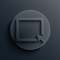 Vector dark circle icon. Eps10