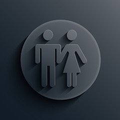 Vector dark circle icon. Eps10