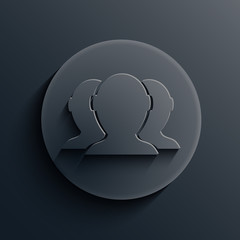 Vector dark circle icon. Eps10