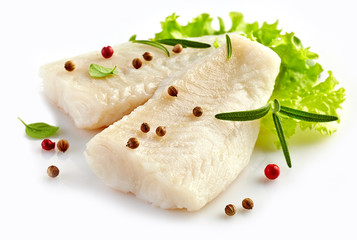 prepared fish fillet pieces